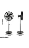 Load image into Gallery viewer, 16 Inch Black Metal Fan
