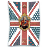 Load image into Gallery viewer, King Charles Large Coronation Portrait Flag
