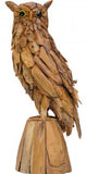 Load image into Gallery viewer, Driftwood Owl on Wooden Base 120cm