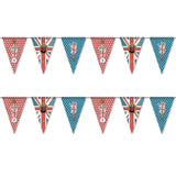 Load image into Gallery viewer, King Charles Coronation Paper Penant Bunting 3m