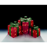 Load image into Gallery viewer, LED Glitter Parcels - 3 Piece Green/Red