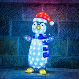 Load image into Gallery viewer, Giant Christmas Acrylic Penguin with Flashing LEDs