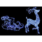 Load image into Gallery viewer, Acrylic Reindeer &amp; Sleigh 140 White LED - 1m