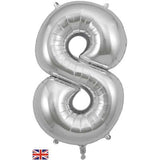 Load image into Gallery viewer, 34&quot; UNIQUE  GLITZ NUMBER 8 SUPERSHAPE BALLOONS