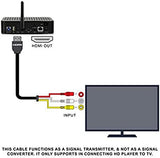 Load image into Gallery viewer, HDMI to AV HDMI to 3RCA red yellow and white audio video cable HDMI to AV 3RCA cable - black