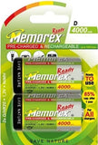 Load image into Gallery viewer, Memorex R20 x 2 Nimh 4000 mAh Rechargeable Batteries Pre-charged