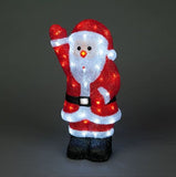 Load image into Gallery viewer, 54.5cm Acrylic Waving Santa Claus 70 Ice White LEDs Indoor/Outdoo