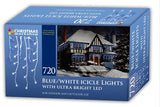 Load image into Gallery viewer, 720 LED Icicle Chaser Lights- White &amp; Blue