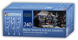 Load image into Gallery viewer, 240 LED Icicle Chaser Lights - Blue &amp; White