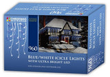 Load image into Gallery viewer, 960 LED Icicle Light - White &amp; Blue