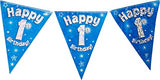 Load image into Gallery viewer, OAKTREE 1st Birthday Pink and Blue Bunting 3.9m