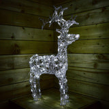Load image into Gallery viewer, 90cm Twinkling Acrylic Reindeer with White LEDs