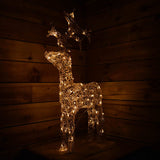 Load image into Gallery viewer, 60cm Acrylic Reindeer with Warm White White LEDs
