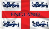 Load image into Gallery viewer, England Flag 4 Lions 5ft x 3ft