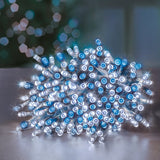 Load image into Gallery viewer, 200  Blue &amp; White Supabrights Multi Action LED String Lights with Timer