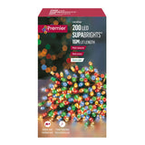 Load image into Gallery viewer, 200 Multi Coloured Supabrights Multi Action LED String Lights with Timer