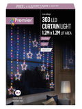 Load image into Gallery viewer, 1.2x1.2M Pin Wire Star V Curtain- Rainbow