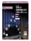 Load image into Gallery viewer, 1.2x1.2M Pin Wire Snowflake V Curtain - Rainbow