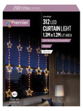 Load image into Gallery viewer, 1.2x1.3M Star Pin Wire Twinkling Curtain