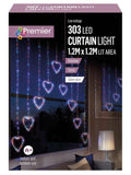 Load image into Gallery viewer, 1.2 x 1.2M Pin Wire Heart Shape V Curtain