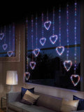 Load image into Gallery viewer, 1.2 x 1.2M Pin Wire Heart Shape V Curtain