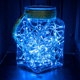 Load image into Gallery viewer, 200  Blue &amp; White Supabrights Multi Action LED String Lights with Timer