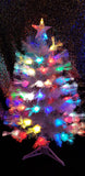 Load image into Gallery viewer, 4ft White Christmas Tree with Multi-Coloured Starbursts