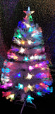 Load image into Gallery viewer, 4ft White Christmas Tree with Multi-Coloured Starbursts