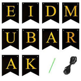 Load image into Gallery viewer, Eid Mubarak Banner Black &amp; Gold