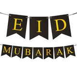 Load image into Gallery viewer, Eid Mubarak Banner Black &amp; Gold