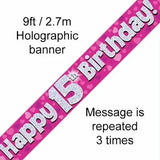 Load image into Gallery viewer, Banner - Happy 15th Birthday