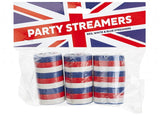 Load image into Gallery viewer, Union Jack Party Streamers Pack of 3