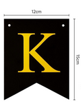 Load image into Gallery viewer, Eid Mubarak Banner Black &amp; Gold