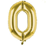 Load image into Gallery viewer, 34&quot; UNIQUE  GLITZ NUMBER 0 SUPERSHAPE BALLOONS