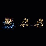 Load image into Gallery viewer, 1.2m Santa and Sleigh Silhouette, 190 Flashing LEDs