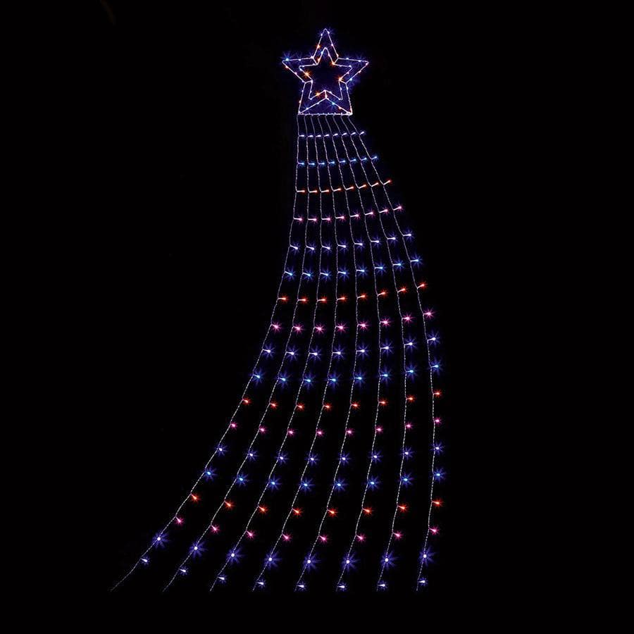 Multi Action 3 Metre Rainbow Shooting Star LED Christmas Lights ...