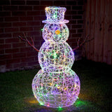 Load image into Gallery viewer, 90cm Multicoloured LED Acrylic Snowman