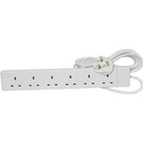Load image into Gallery viewer, Daewoo 6 plugs 2m Extension Lead White